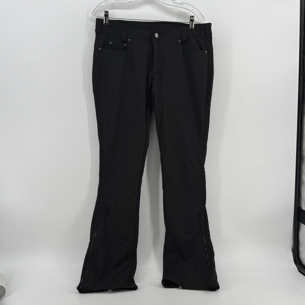 Pulse Womens Snow Pants Black Softshell Fleece Lined Ski Trousers Medium
